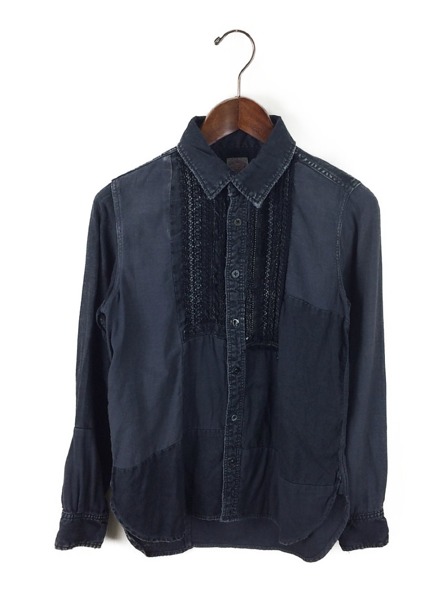 大得価，HOT FUNSET OF ART パッチワーク/ウエスタンシャツ/デニムシャツ/長袖シャツ/コットン/BLK(Mサイズ)｜売買されたオークション情報、yahooの商品情報をアーカイブ公開 - オークファン Mサイズ
