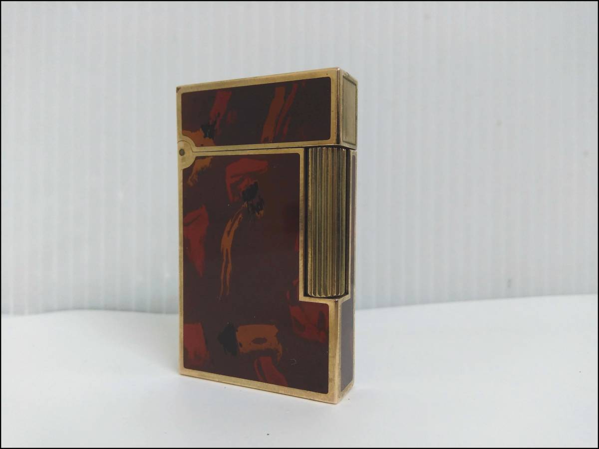 ライン2 Dupont デュポン イエローゴールド バーティカルライン レッド