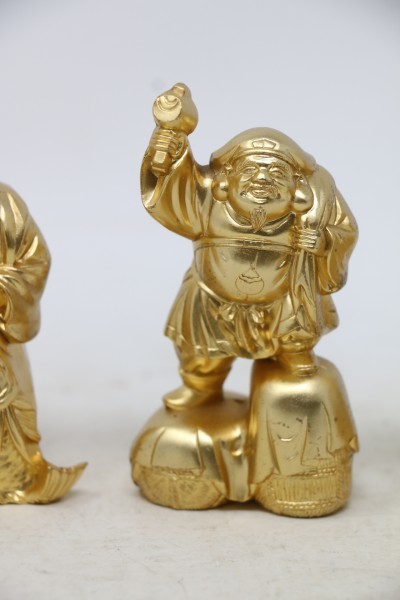 再販開始 はA2S 秀雲 24KGP 金メッキ 七福神 工芸品 置物 縁起物 金色