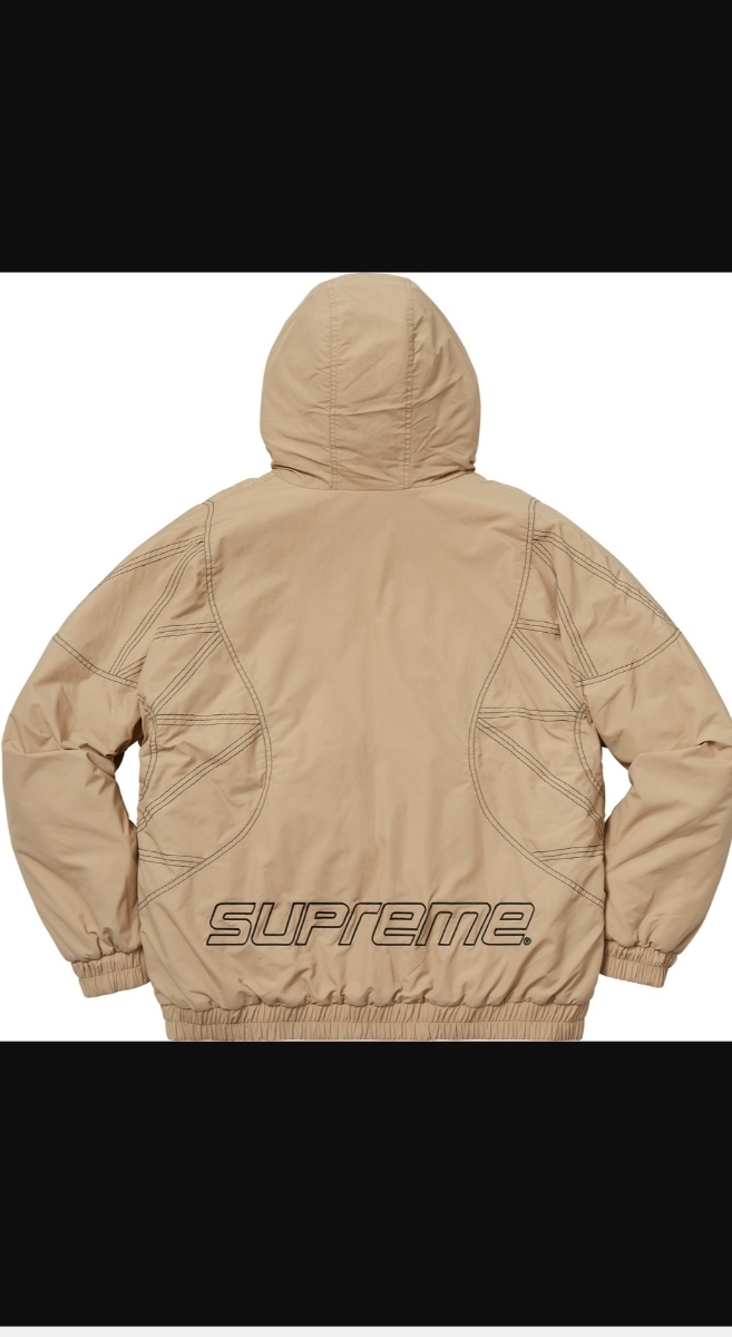Zig Zag Stitch Puffy Jacket Supreme シュプリーム ベージュ Lサイズ