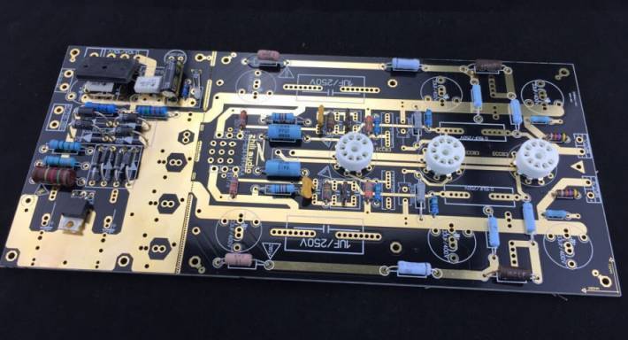 zhili audio 真空管 MM RIAA アンプ 素材キット 12AX7 X 3 真空管