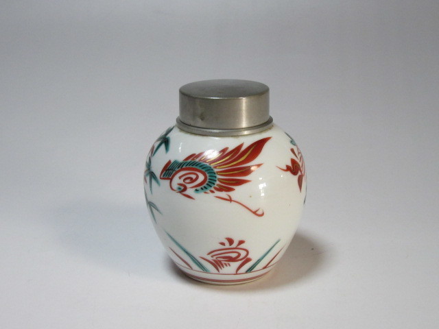 煎茶道具 茶入 茶心壺 茶 錫 B0577 煎茶 茶葉罐 古錫 茶壷