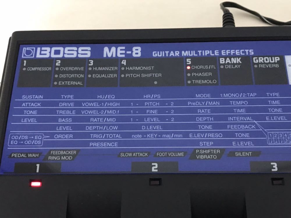 動作品 BOSS ME-8 ギター マルチエフェクター BOSS ギター用マルチ