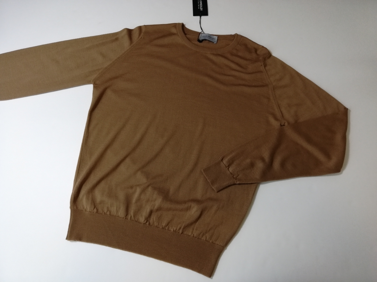 メンズ M 新品 ジョンスメドレー 最高級メリノウール クルーネック 