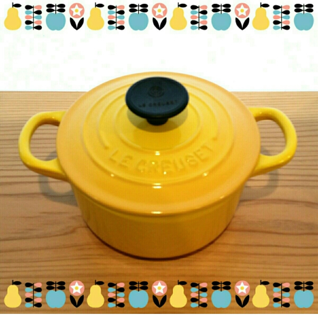 お安くどうぞ☆ルクルーゼ ココットロンド14cm イエロー 廃盤レア ル