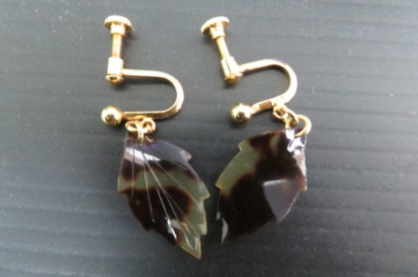 ee1006/本鼈甲　イヤリング　リーフモチーフ_2