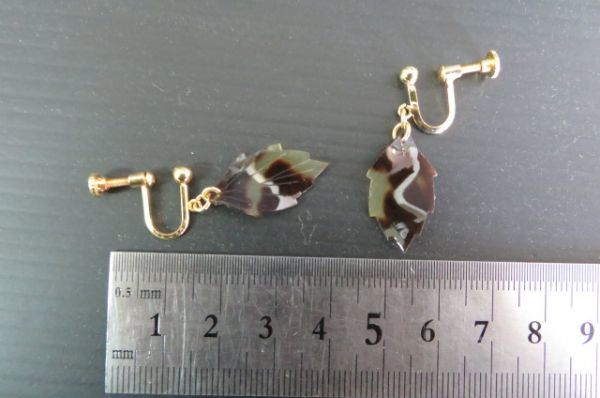 ee1006/本鼈甲　イヤリング　リーフモチーフ_3