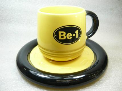 【超希少・非売品】 日産 Ｂe-1 コーヒーカップ 　 新品 OW 当時物/ 日産 Be-1 コーヒーカップ & ソーサー （*黄色・美品*） 日産 Be-