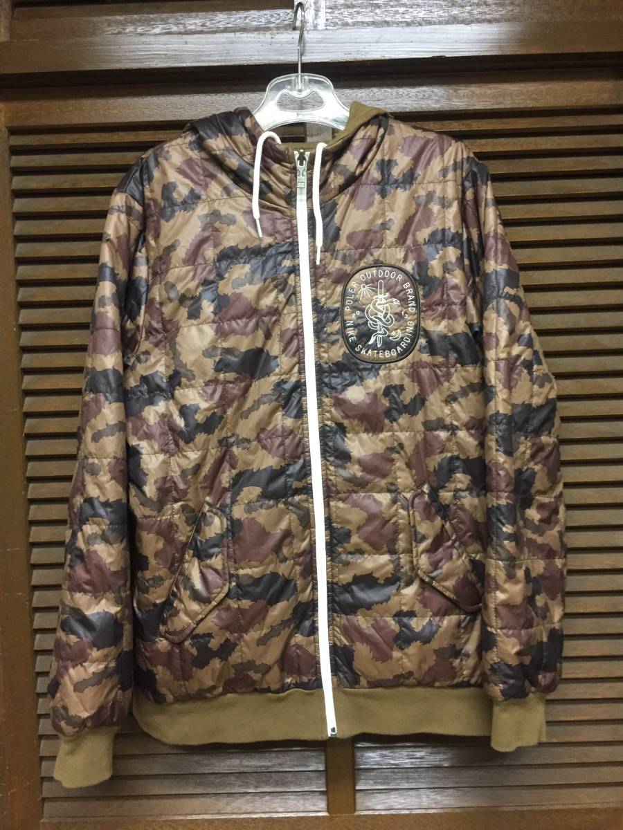 NIKE SB×POLER リバーシブル カモ柄 キルティングジャケット L USED ポーラー