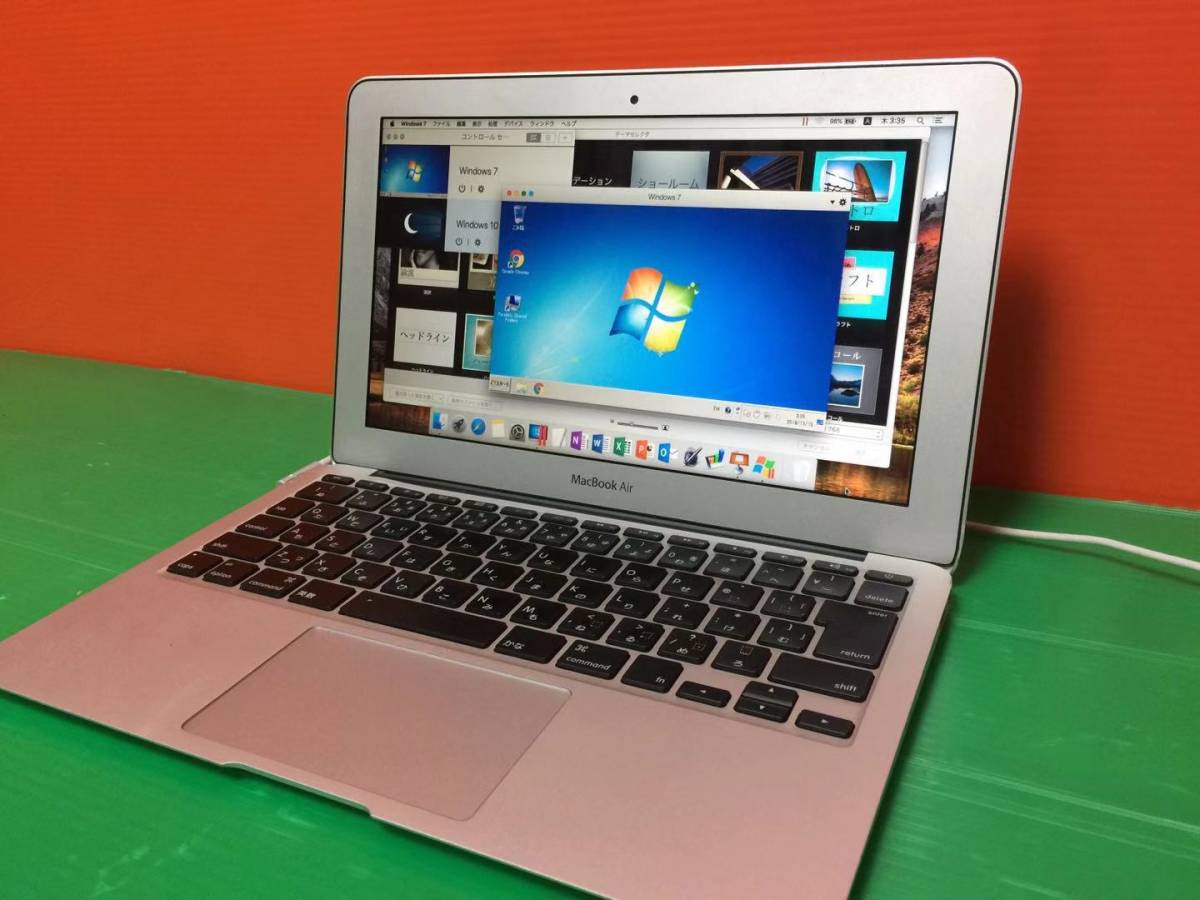 【Windows7/10同時搭載◆御買得】MacBook Air (11-inch，Mid2011) 4GB/SSD128GB Corei5 1.6GHz 周辺機器あり あんしん匿名配送 MacBook Air Apple GB SSD 11-Inch