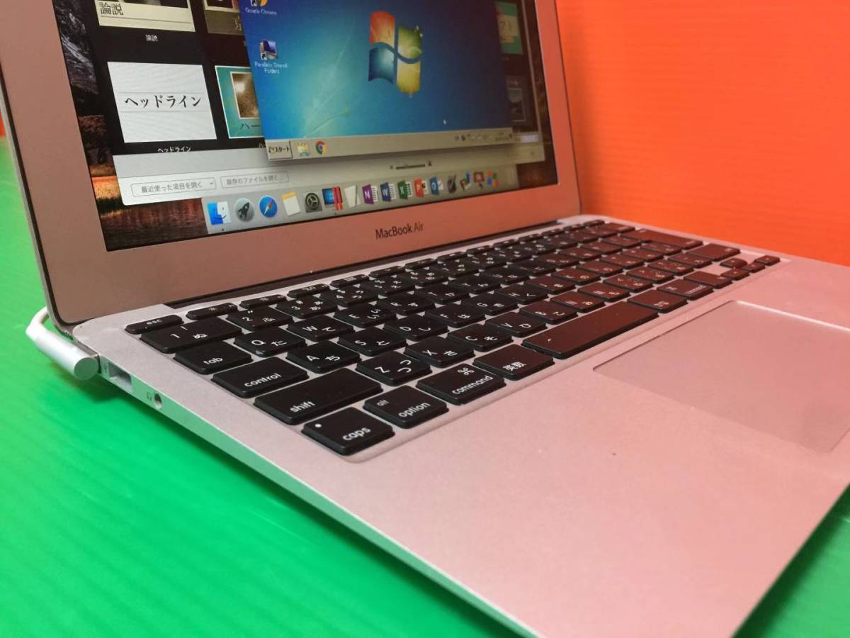 【Windows7/10同時搭載◆御買得】MacBook Air (11-inch，Mid2011) 4GB/SSD128GB Corei5 1.6GHz 周辺機器あり あんしん匿名配送 MacBook Air Apple GB SSD 11-Inch