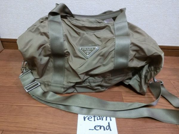 プラダ PRADA ボストンバッグ カーキ PRADA ボストンバッグ カーキ プラダ , 【公式通販】