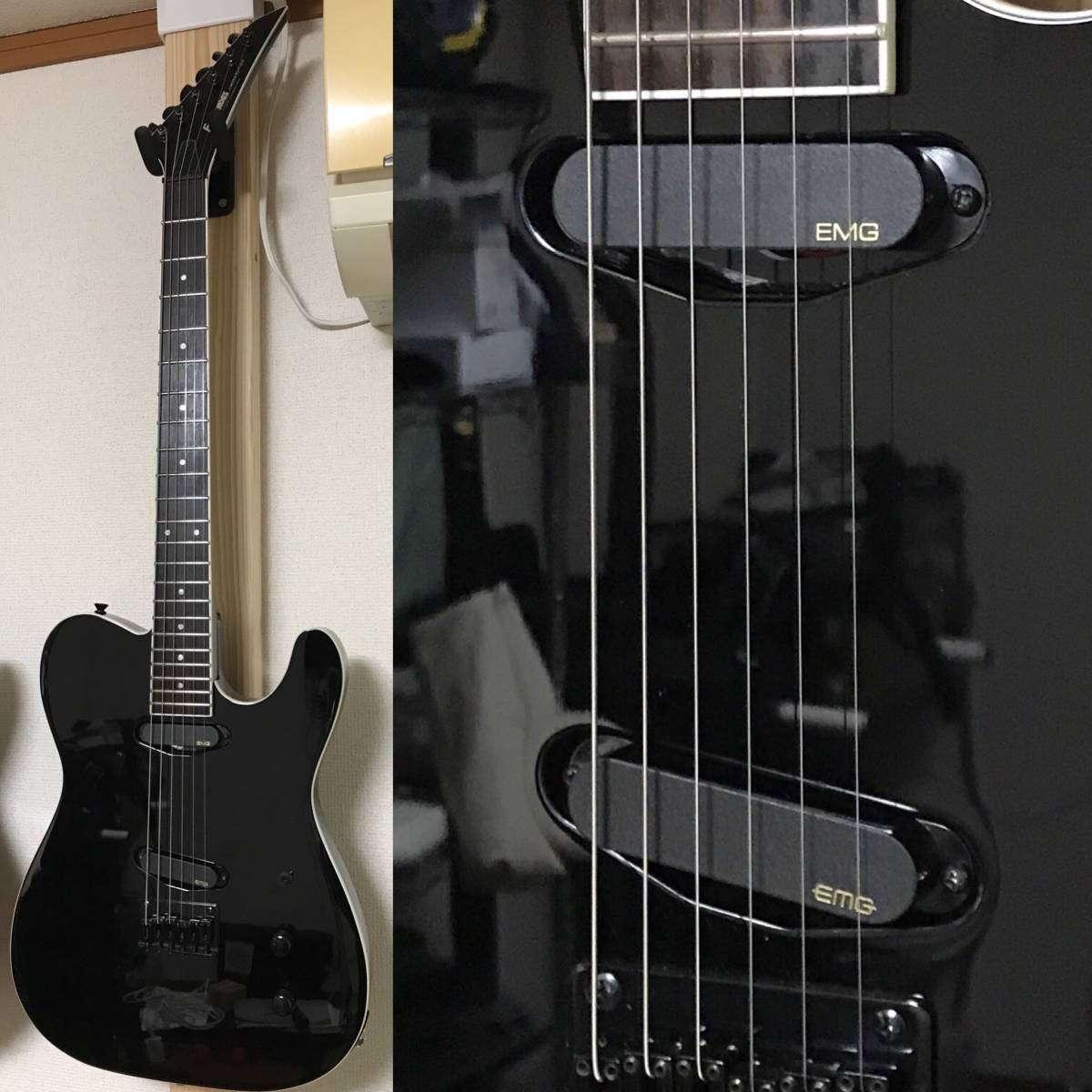 新品に近い展示品レベル FERNANDES TEJ-Standard 2S EMG SA x2発搭載 布袋