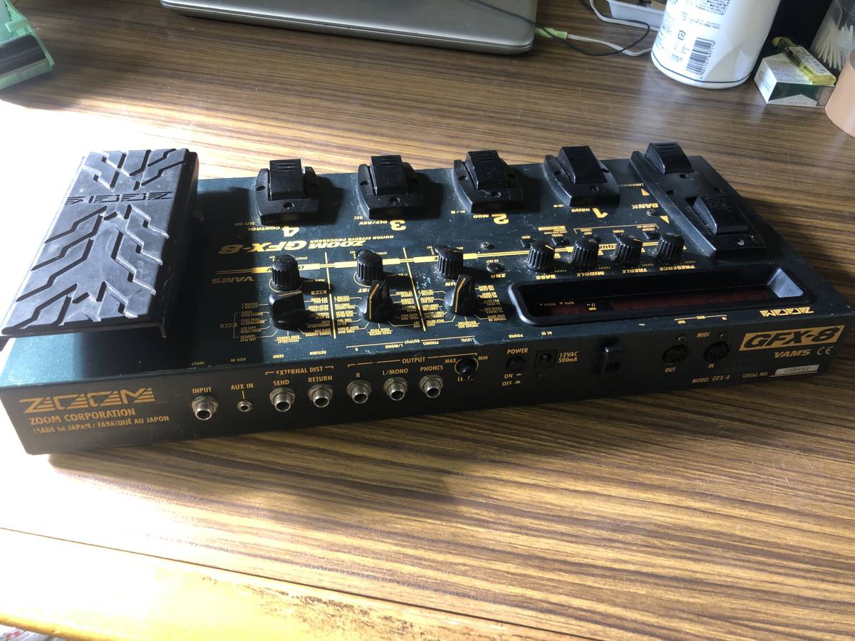 ♪ZOOM マルチエフェクター GFX-8 ACアダブター付き ○電源 OK ○他