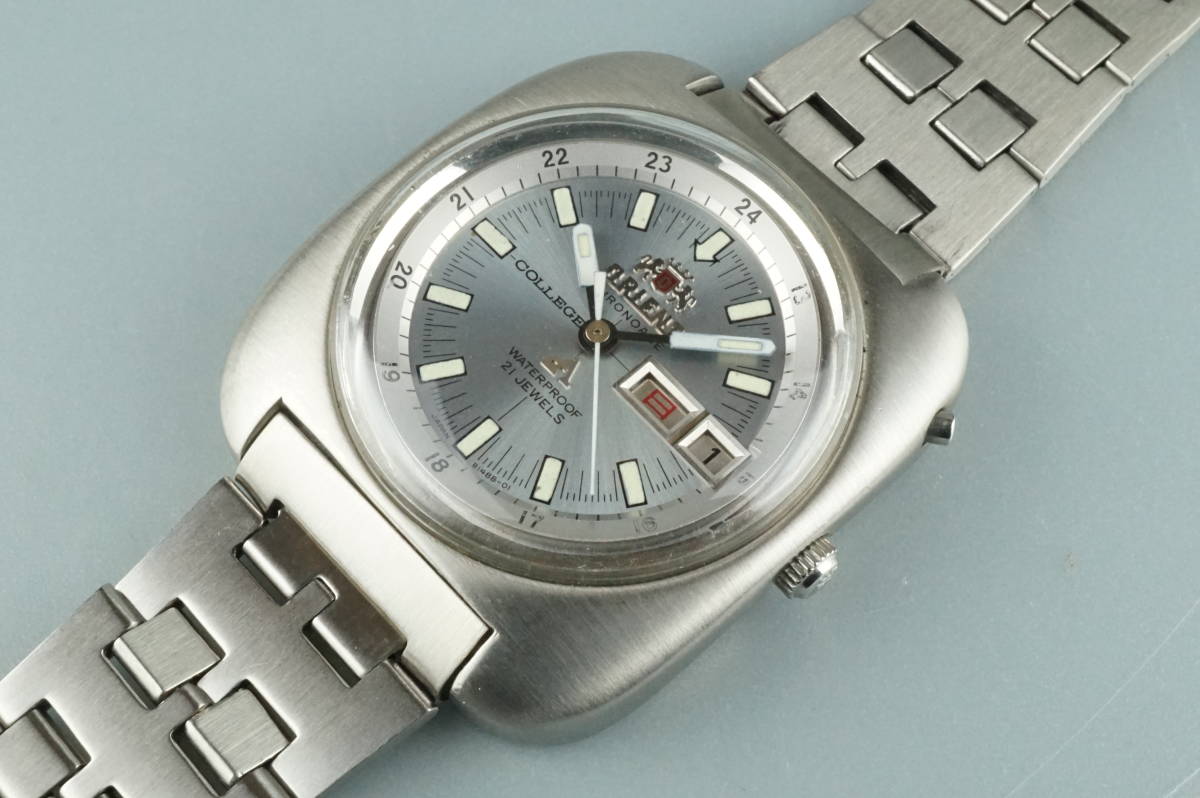 ORIENT クロノエース21j自動巻き時計 稼働品 オリエント クロノエース 