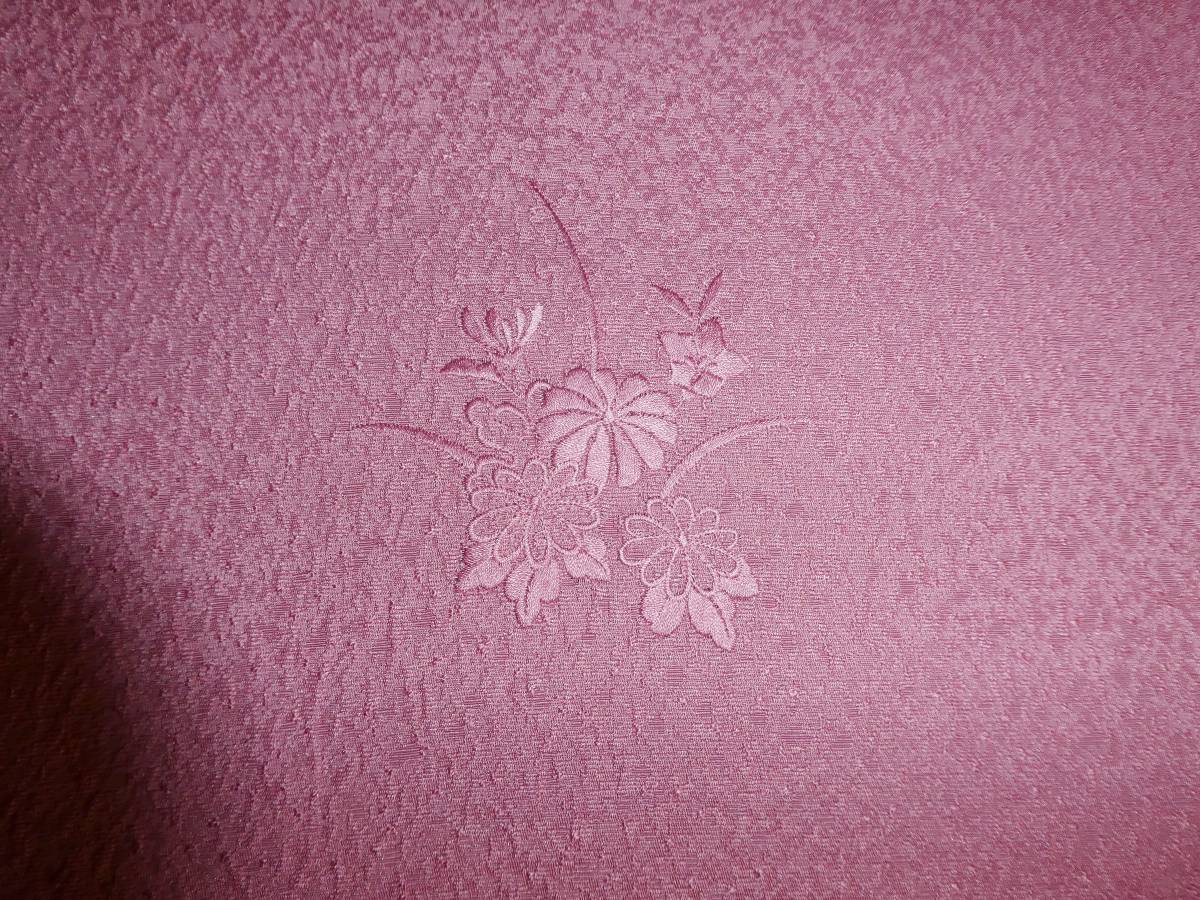 今昔◇《反物18》付下げ 桃色地に刺繍の花模様 染紋◇ 【公式通販】