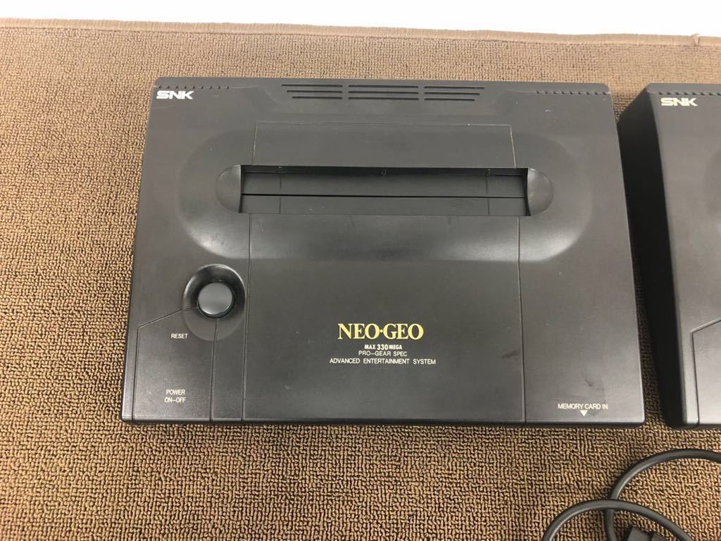 Ａ112704★SNK　ネオジオ NEOGEO セット ゲーム機 本体×2台コントローラー ソフト付 動作未確認ジャンク扱い