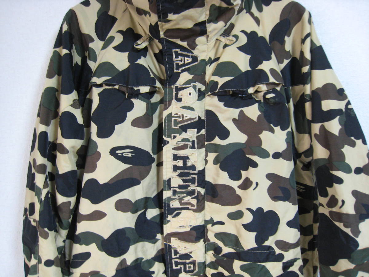 A BATHING APE 初期 日本製 カモ柄 マウンテンパーカー ジャケット L 