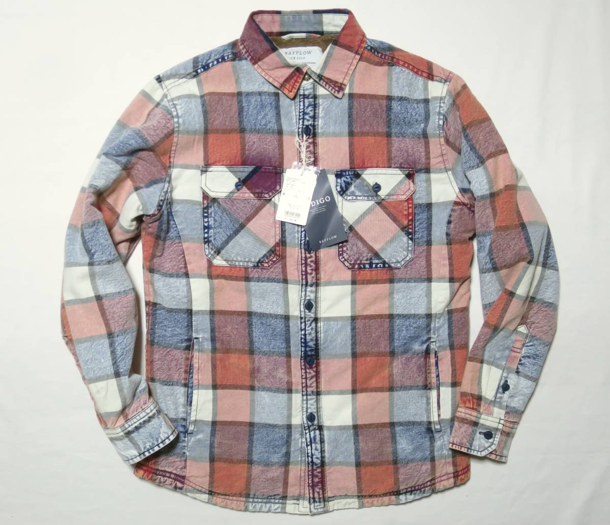 新作，正規品 BAYFLOW ベイフロー 18AW インディゴチェック 裏ボア シャツ 2 チェックシャツ(Sサイズ)｜売買されたオークション情報、yahooの商品情報をアーカイブ公開 - オークファン 長袖シャツ一般