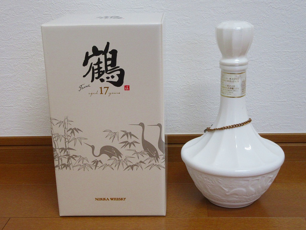 超希少★ニッカウイスキー★鶴17年★700ml★未開栓★NIKKA★白陶ボトル♪ NIKKA ニッカウヰスキー 鶴17年 白瓶 希少な陶器ボトル ブレンデッド