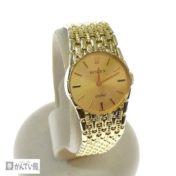 東京 公式 販売 サイト 最終値下げ 大特価 18K ROLEX Orchid 2671 ロレックス オーキッド 手巻き 時計 750 Cal.1400 レディース ウォッチ アンティーク 腕時計