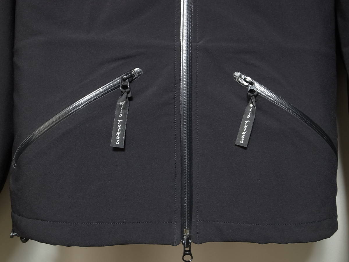 新品同様　WILD THINGS　TECH HOODY　テックフーディー　黒　S　ソフトシェル　ワイルドシングス