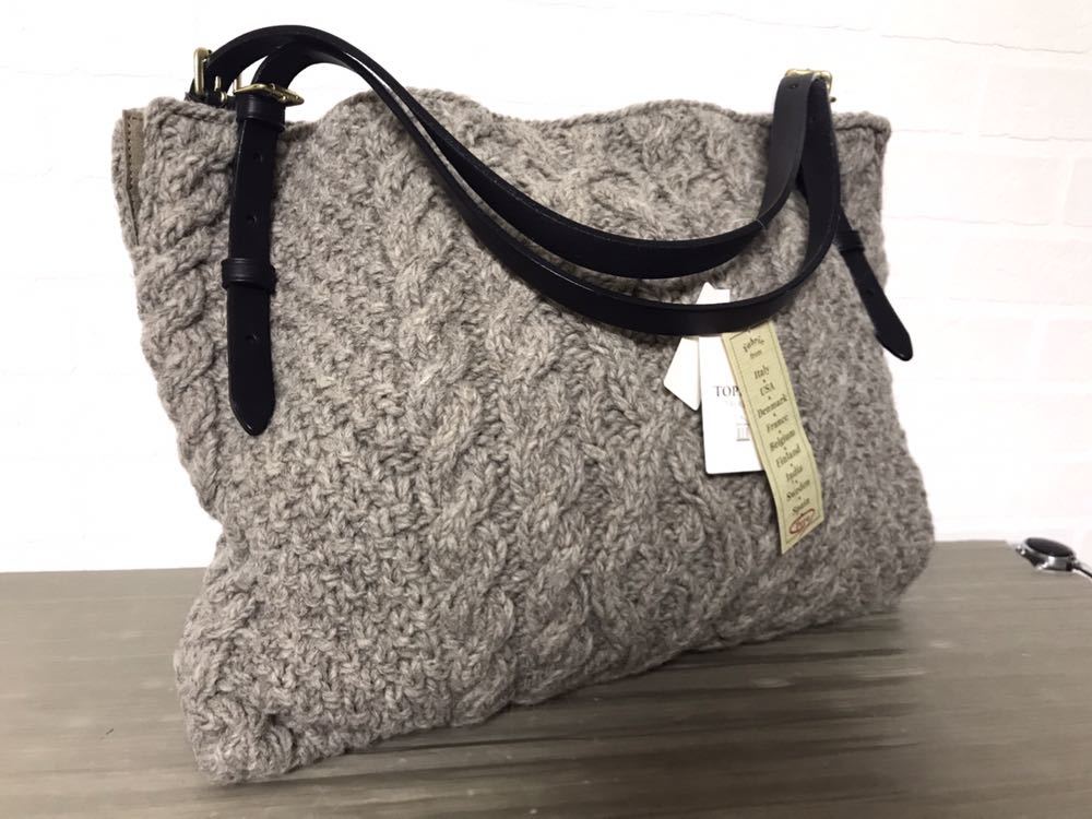14# ＊ 新品未使用！！ TREASURE TOPKAPI｜トレジャートプカピ ニット ハンドバッグ 日本製 カバン 定価￥16500 手持ち鞄 レディース