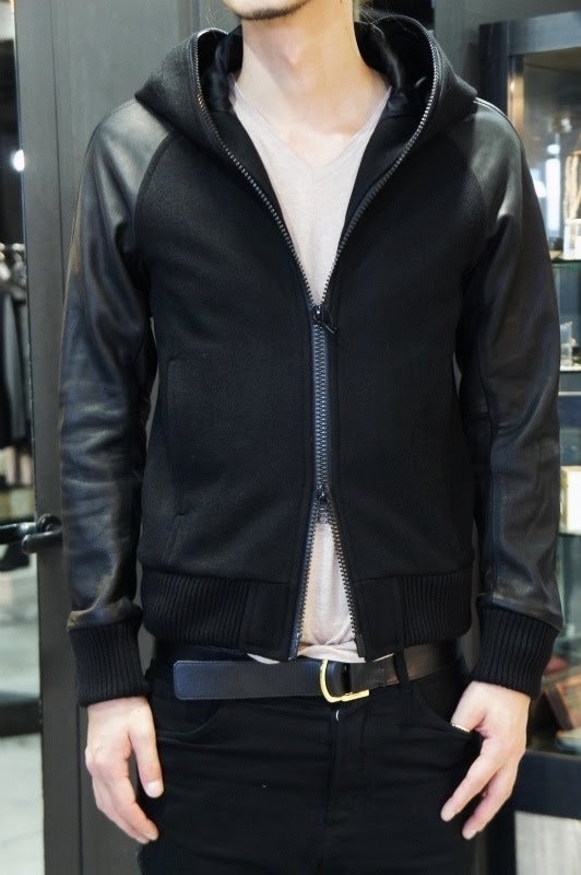 ATTACHMENT アタッチメント レザースタジャン サイズ1 wjk akm カズユキクマガイ ラウンジリザード ripvanwinkle ブルゾン　junhashimoto