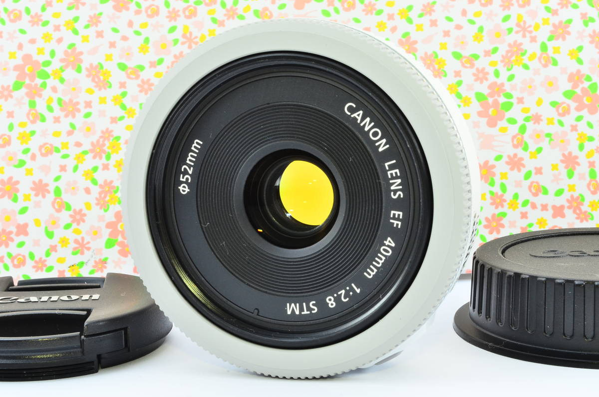 新作入荷，定番 可愛いホワイトパンケーキ型レンズキャノン EF 40mm F2.8 STM(キヤノン)｜売買されたオークション情報、yahooの商品情報をアーカイブ公開 - オークファン キヤノン