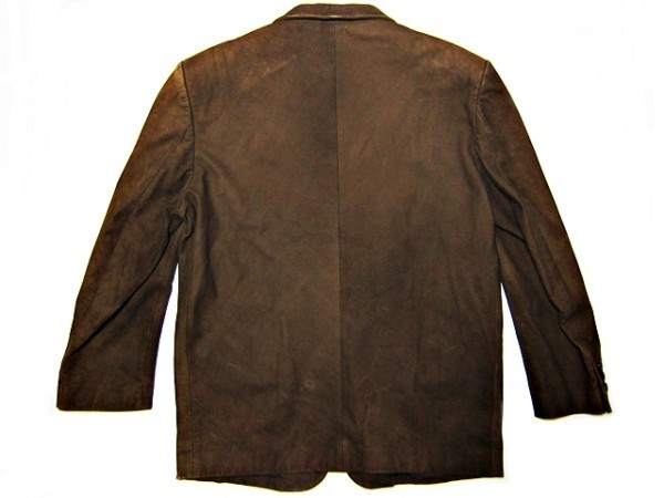 COMME des GARÇONS ブラウンビジネスジャケット 即決☆COMME des GARCONS HOMME☆メンズM/レザーテーラードジャケット