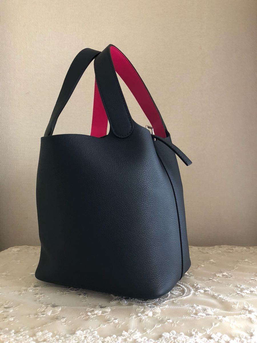高品質皮革製品 キューブバッグ ローズ パープル ピンク インディゴ