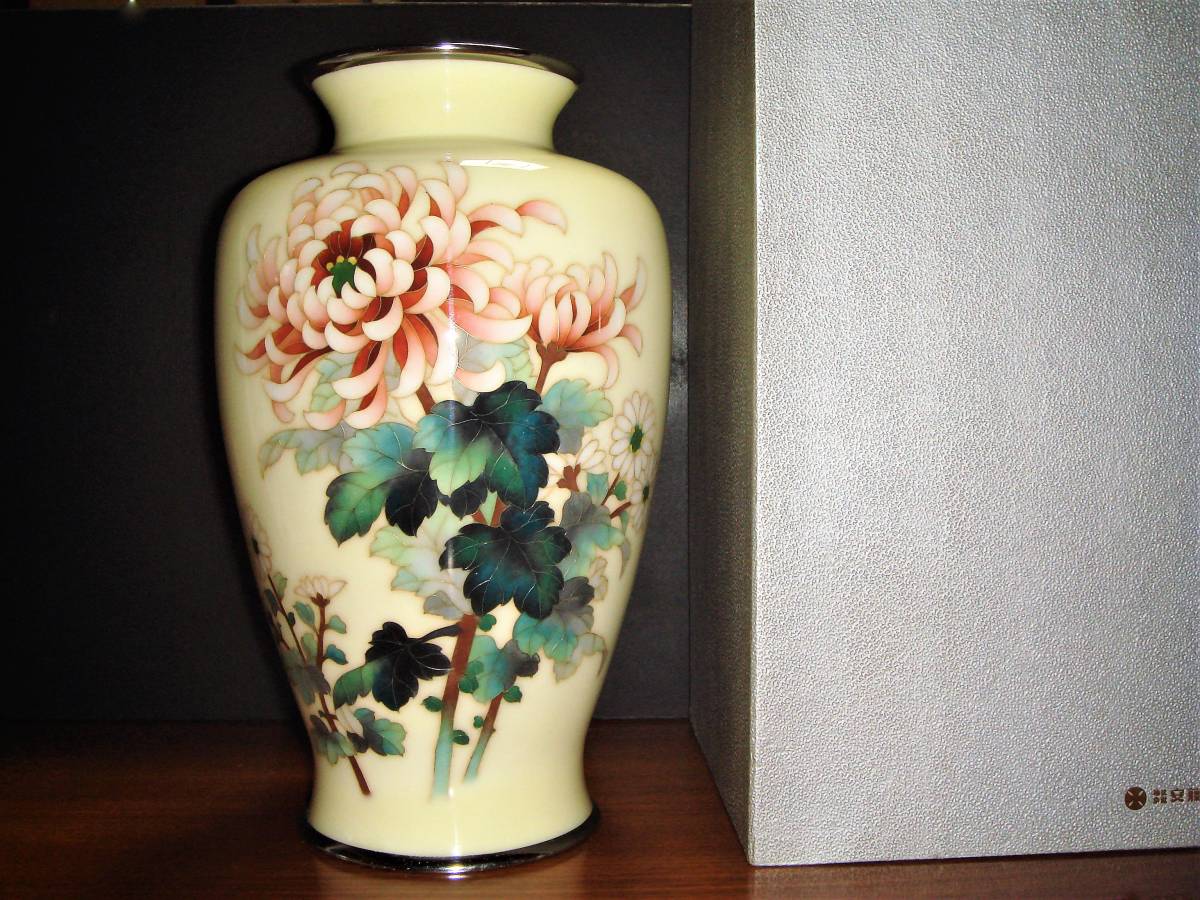 花瓶 安藤七宝 - 贈答品・ギフトは安藤七宝店の七宝焼 在庫限り商品 菊