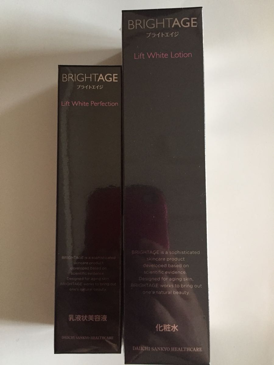 BRIGHTAGE 化粧水120ml & 乳液状美容液40g 今治タオル付 .: