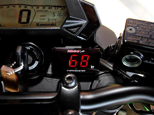 カワサキ Ninja・Z250SL用 KOSO LEDデジタル水温計 ポン付けキット