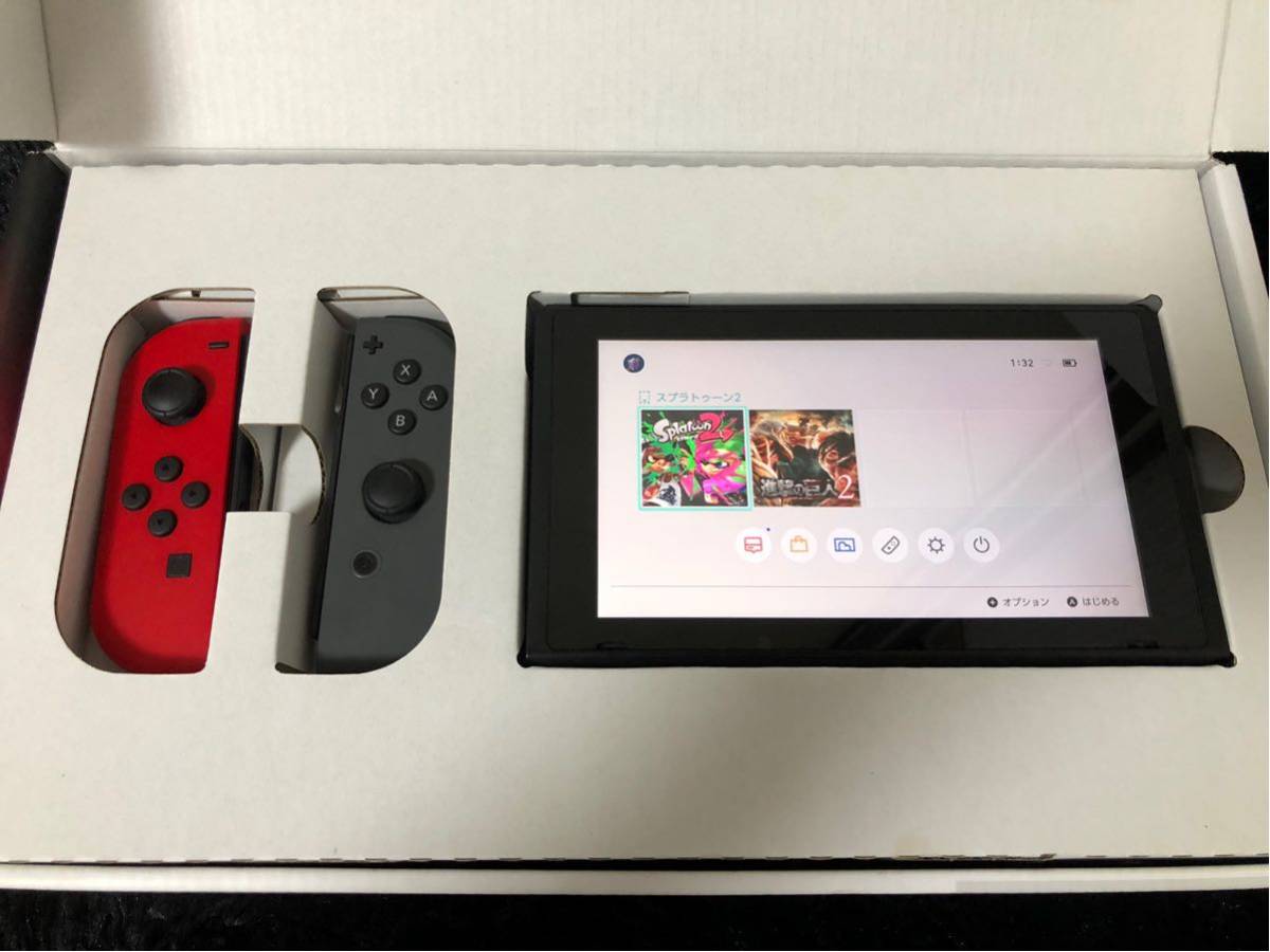 ニンテンドースイッチ Nintendo Switch ネオンレッド ネオンブルー 箱 