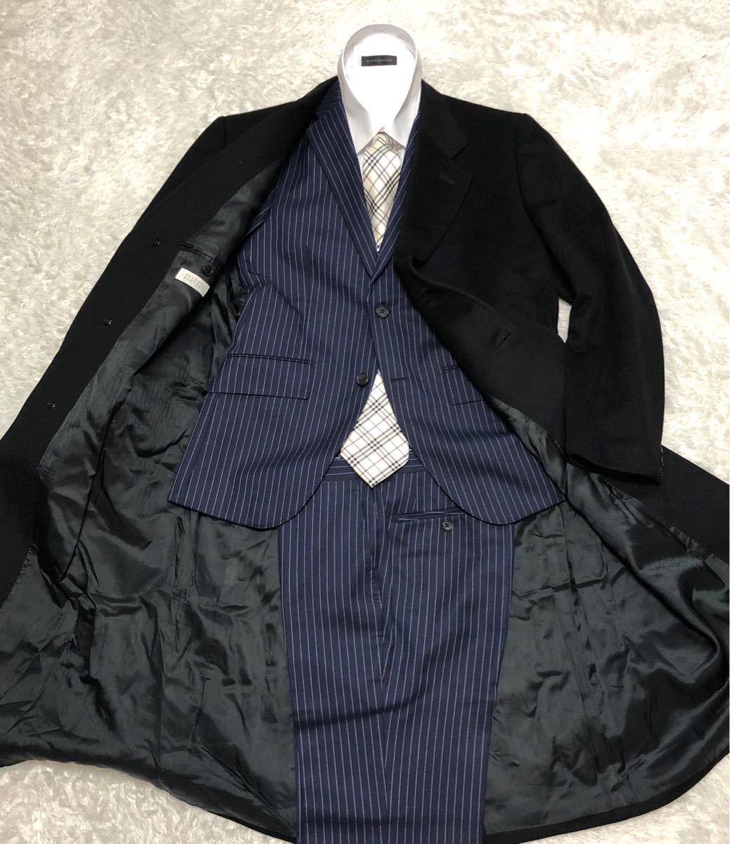 極美品✨バーニーズニューヨーク カシミヤ100% チェスターコート 【美