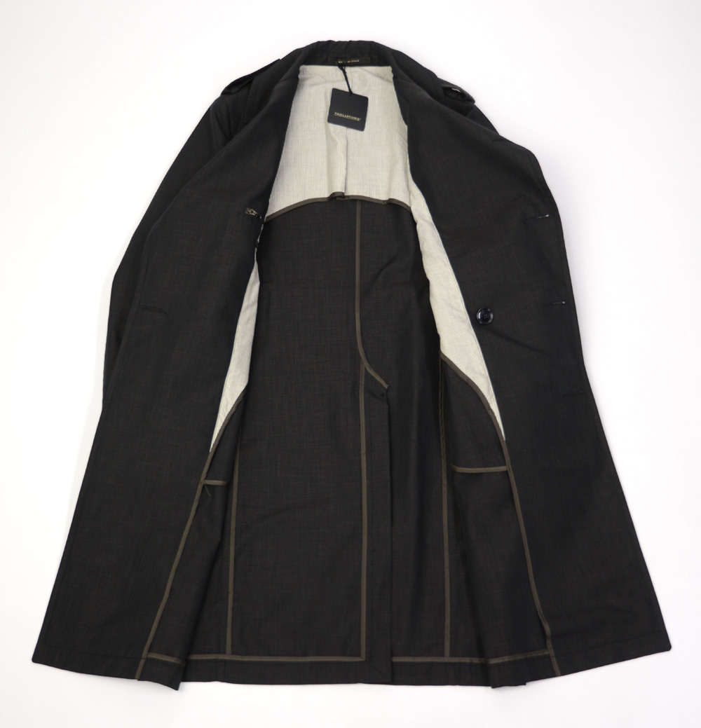 新品タリアトーレTAGLIATORトレンチコート48ダークブラウンALFRED