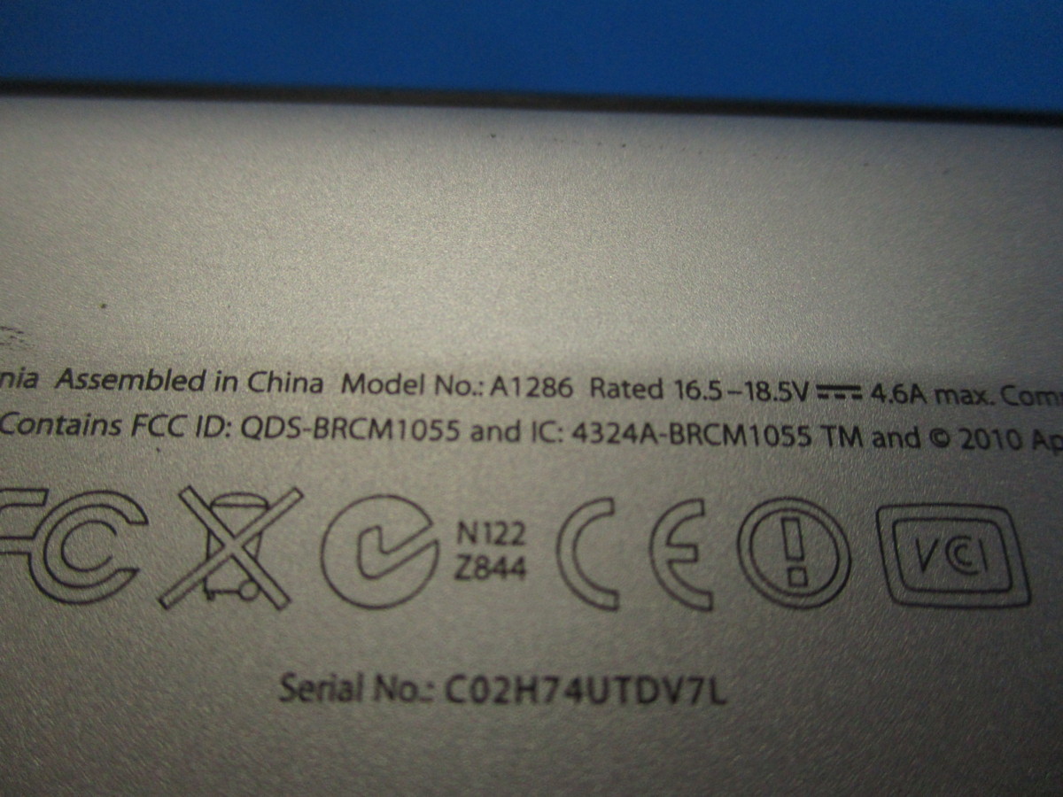 Apple MacBook Pro A1286 CPU不明 ノート ジャンク N67466