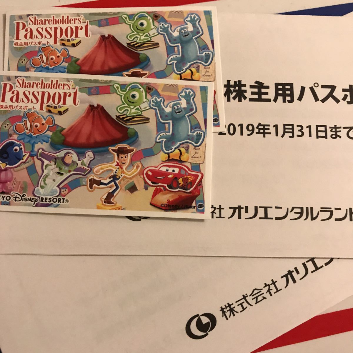 TDL 東京ディズニー ランド シー 株主優待券 ペア 2枚