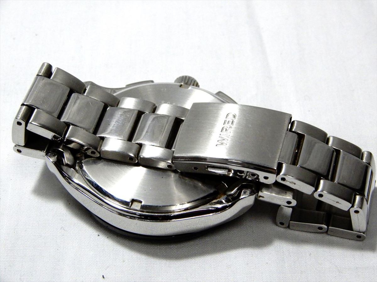 SEIKO/セイコー WIRED ワイアード VK63-K006 クロノグラフ 黒文字盤 