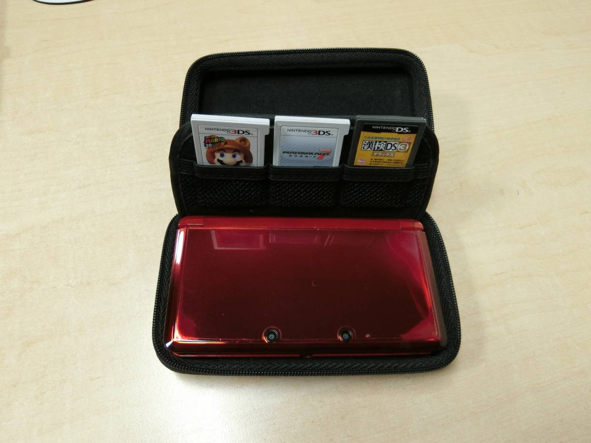 ★未使用品★極美品ニンテンドー3DSメタリックレッド【メーカー生産終了】訳 美品 ニンテンドー 3DS メタリックレッド 卸売 遊べるセット 動作確認
