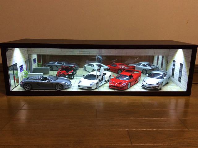 ☆1⁄18ガレージ・ジオラマBOXショールームタイプG48 ☆1/18