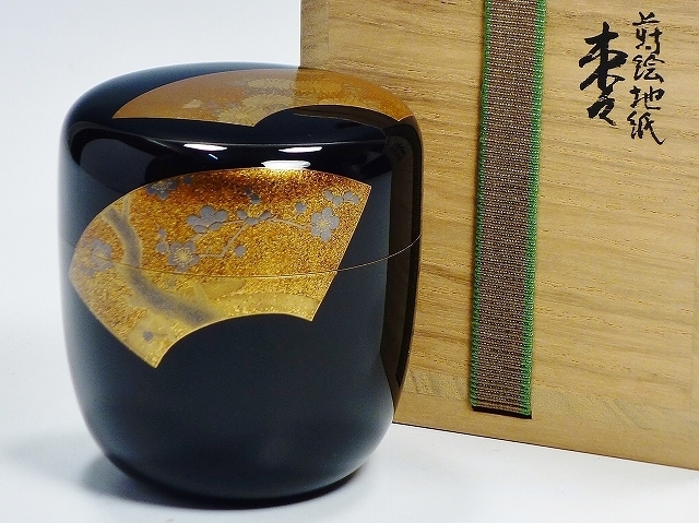 【定番人気，送料無料】 S01725 輪島塗 蒔絵師 坂本正春 作 蒔絵地紙 棗 茶道具 共箱 漆器 漆芸(棗)｜売買されたオークション情報、yahooの商品情報をアーカイブ公開 - オークファン 棗