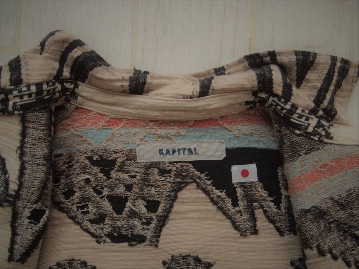 KAPITALキャピタル コットン縮絨 ネイティブ柄 ウエスタンシャツ 1