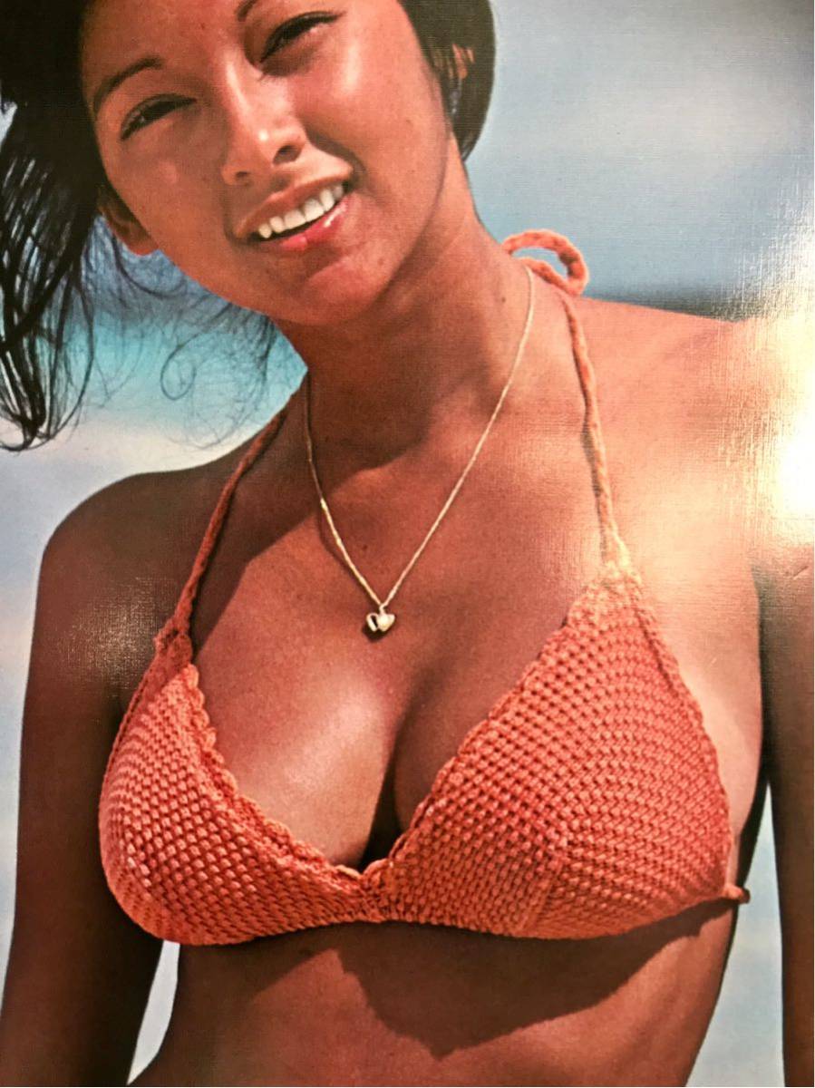 アグネスラム パネルポスター写真 ビンティージ品 水着 木製 昭和