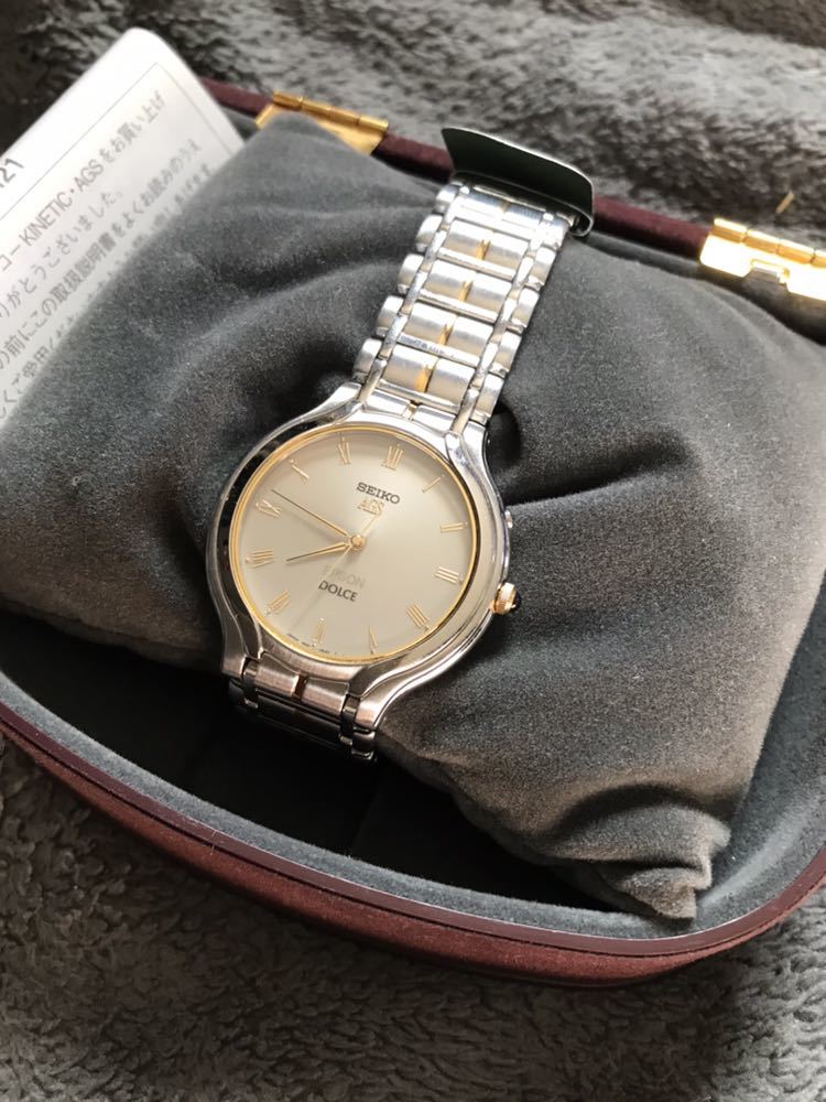 未使用品 セイコードルチェ AGS 4M21-0B20 DOLCE AGS SEIKO メンズ 