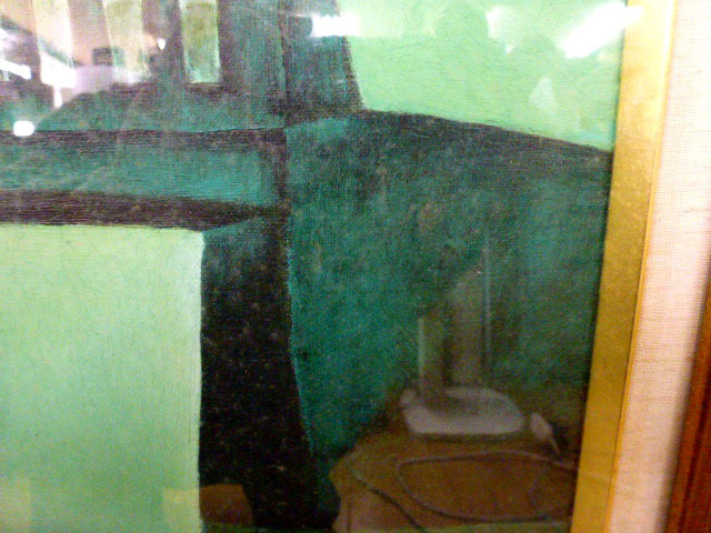 7974 山下三千夫 油彩「橋」絵画 F8 風景画