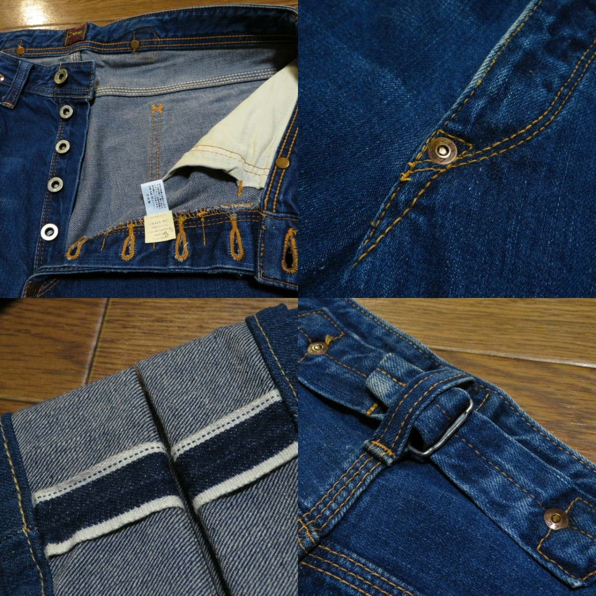 W34☆希少Leeリー【センター赤タグ】1930年代頃【ヘアオンハイド】耳  