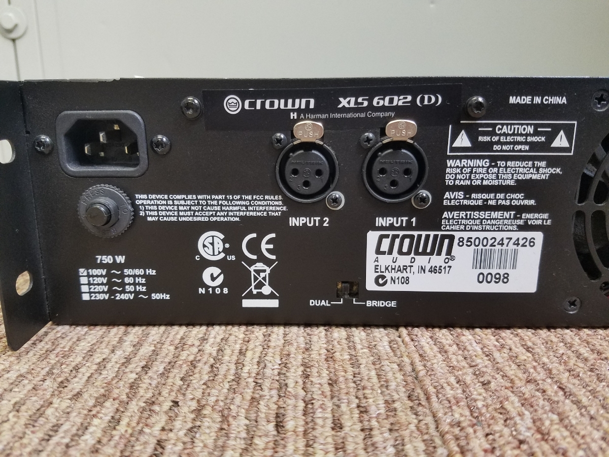 限定セール，爆買い】 CROWN Amcrom アムクロン パワーアンプ☆XLS 602