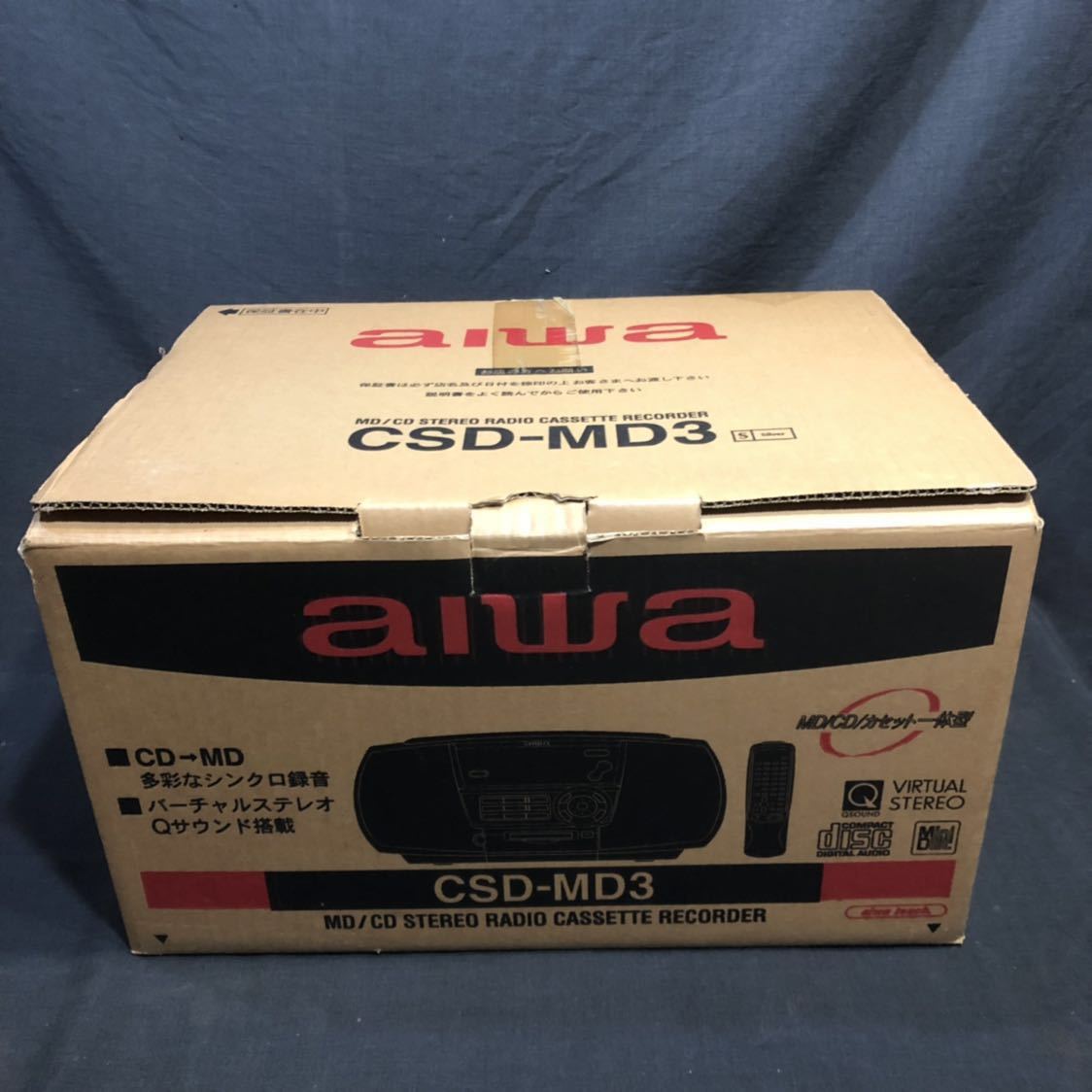 aiwa/アイワ CD/MD ラジカセ CSD-MD3 521未使用 aiwa MD⁄CD ステレオ